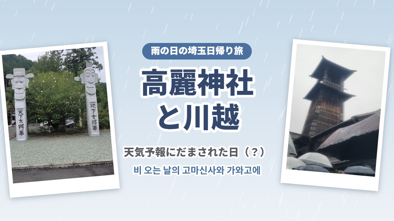 雨の日の埼玉日帰り旅 高麗神社と川越